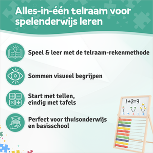 Houten Telraam met 10 Rekenlessen