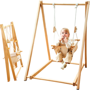 Houten babyschommel voor 6 tot 18 maanden oud
